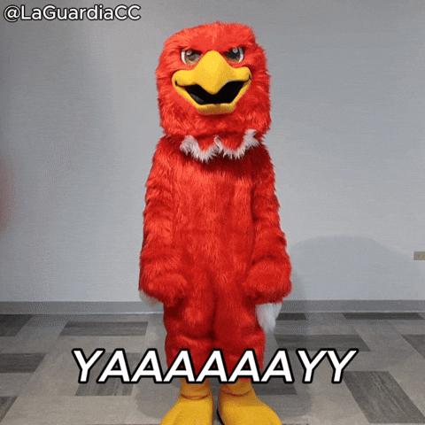Happy Redhawks GIF by LaGuardia Community College