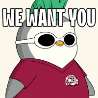 Come You Are Wanted GIF by Pudgy Penguins Come You Are Wanted GIF by Pudgy Penguins