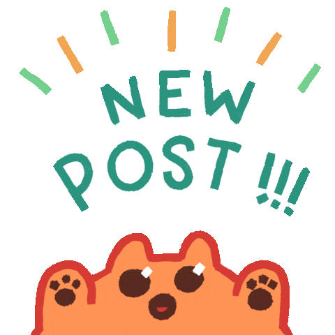 Cat New Post Sticker