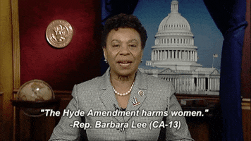 Barbara Lee Hyde Amendment GIF by GIPHY News