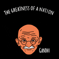 Mahatma Gandhi Help GIF by INTO ACTION