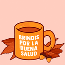 Cheers to good health Spanish text