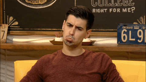 Rooster Teeth thinking rooster teeth hmmmm always open GIF