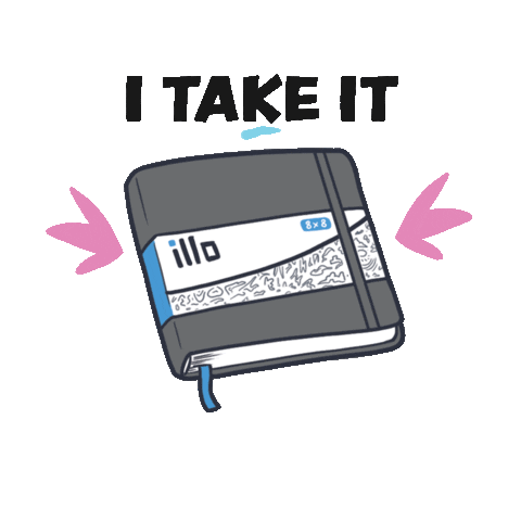 I Take It Everywhere Follow Me Sticker by illo sketchbook for iOS & Android