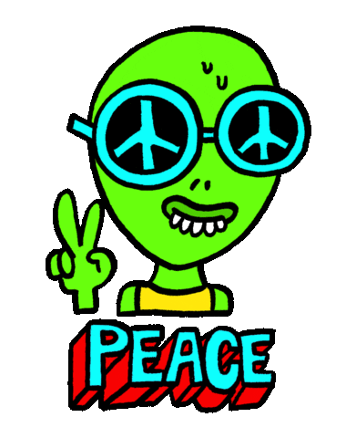 World Peace Sticker by Russell Taysom