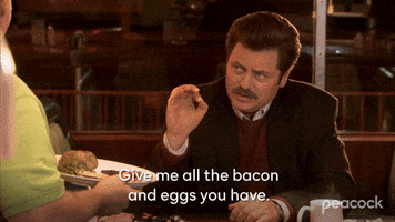 Parks And Recreation Breakfast GIF by PeacockTV