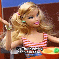 Barbie Thanksgiving animated GIF