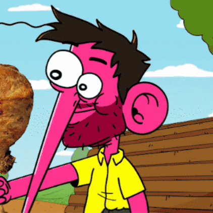 Pink Man Eating GIF by PFINNEY
