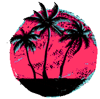 Palm Tree Art Sticker by Concrete Beach Brewery