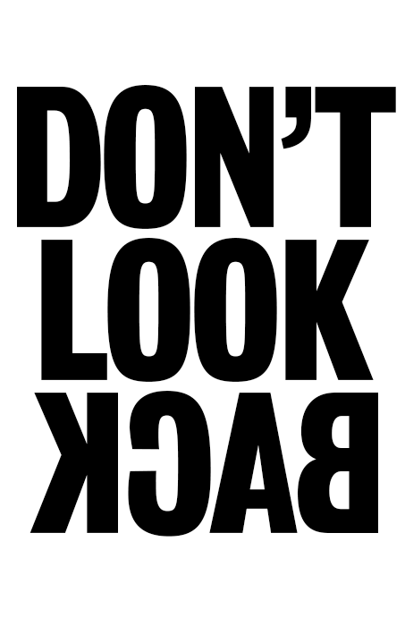 dont look back typography GIF