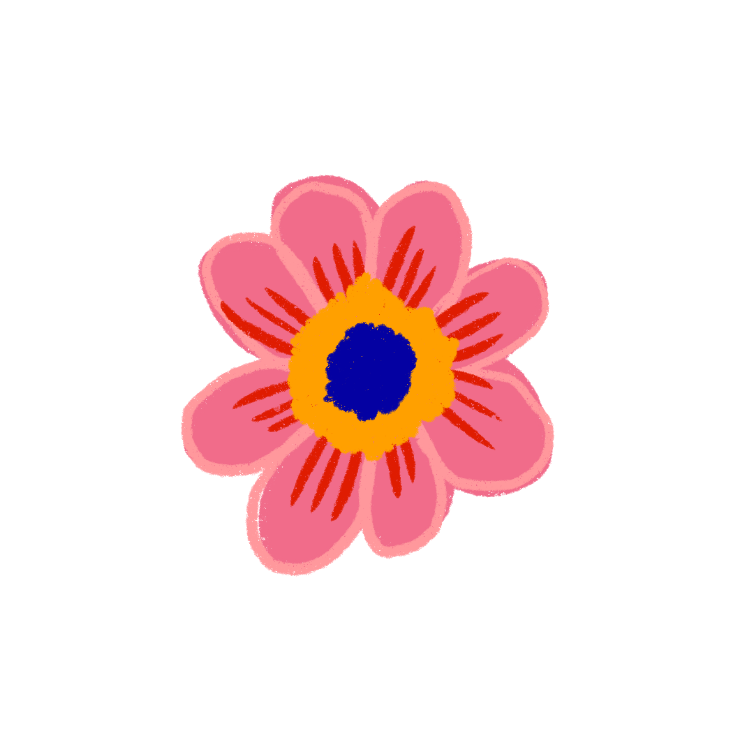 Flower Blooming Sticker by AF ILLUSTRATIONS for iOS & Android GIPHY