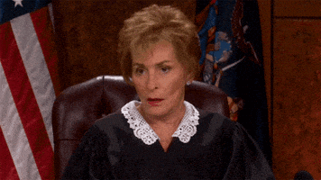 judge judy gagging GIF