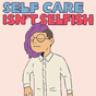 Self care isn't selfish - person giving themselves a hug.