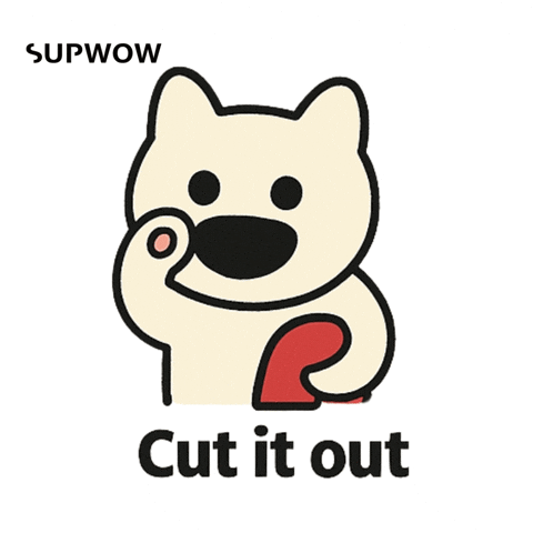 Cut It Out Dog GIF by SUPWOW