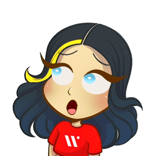 Shocked Girl Sticker by Newpen