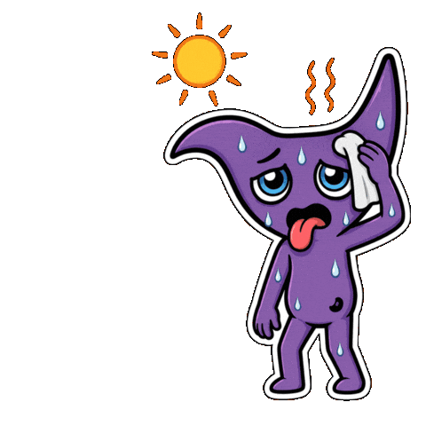 Melting Heat Wave Sticker by CwaZyVerse