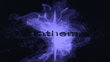 FathomCompany animation purple type particles GIF