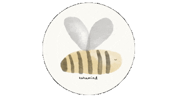 Summer Bee Sticker by Kaha Mind