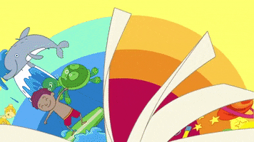 Reading Rainbow Kids GIF by Looped