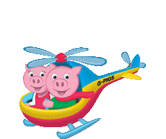Flying Pig & Elstree Helicopters Sticker