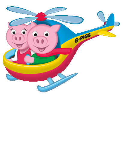 Flying Pig & Elstree Helicopters Sticker