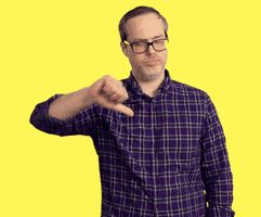 downgrade thumbs down GIF by Originals