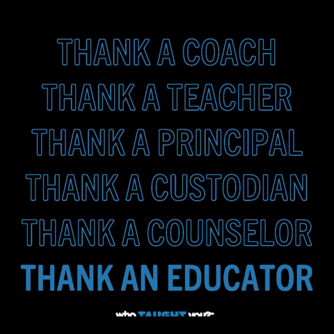 Teacher Appreciation Thank You GIF by Who Taught You