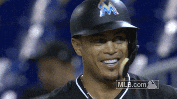 giancarlo stanton smile GIF by MLB