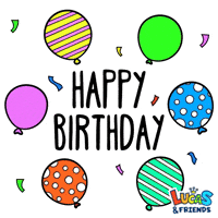 Happy Birthday GIF by Lucas and Friends by RV AppStudios