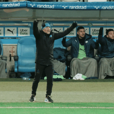 Jorge Sampaoli Reaction GIF by Olympique de Marseille