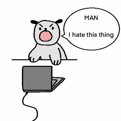 On Computer Puppy GIF by veryluckyclover