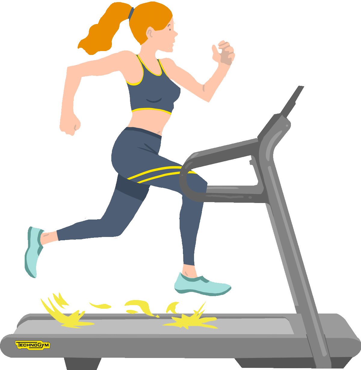 Girl Running Sticker by Technogym for iOS & Android GIPHY