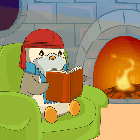Book Read GIF by Pudgy Penguins