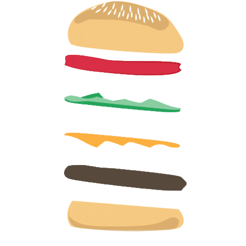Burger Bbq Sticker by Rutland Area Food Co-op