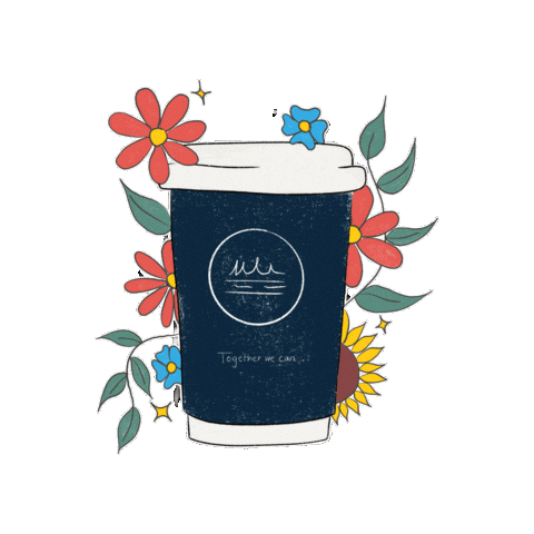 Summer Flowers Sticker by HatHats Coffee