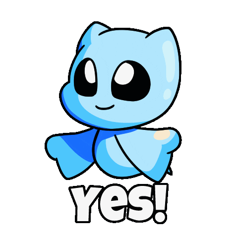 Jump Agree Sticker by Christophers Genie
