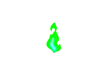 Green Fire Sticker by Linzex Studios