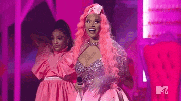 Gasping Nicki Minaj GIF by 2022 MTV Video Music Awards