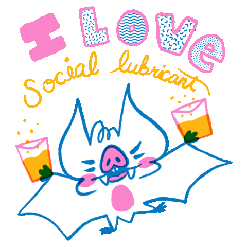 Beer Drinking Sticker by rudepetsclub