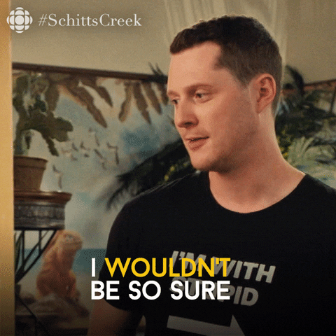 Dont Think So Schitts Creek GIF by CBC