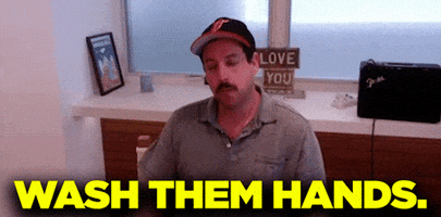 Adam Sandler Wash Your Hands GIF by Team Coco