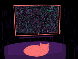 karenodeth cat tv cats trip GIF