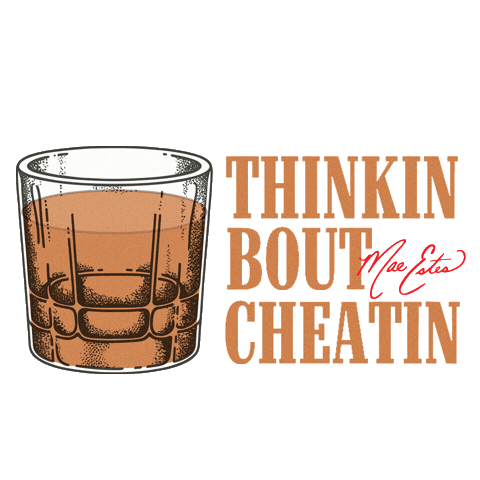 Country Music Whiskey Sticker by Mae Estes