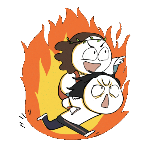 Girl Running Sticker