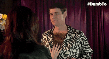 jim carrey chest hair GIF by Dumb and Dumber To