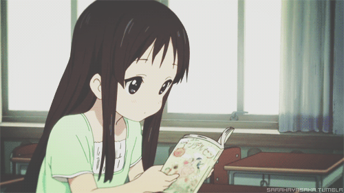 Image result for reading manga gif"