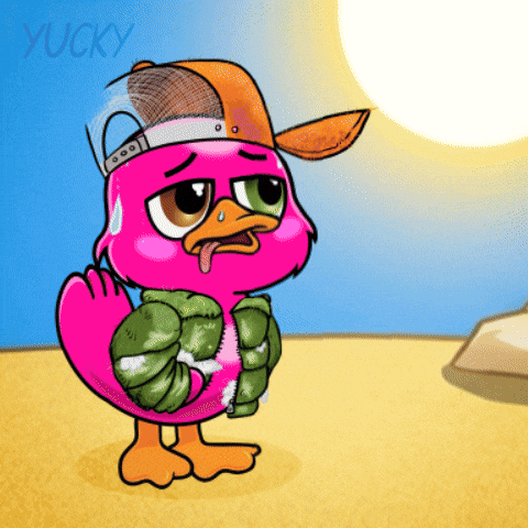 Sweating Heat Wave GIF by Yucky Ducks