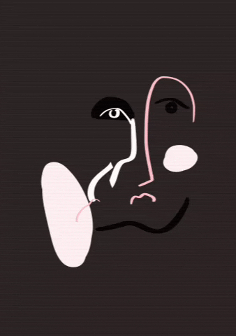 cristinamufer wink abstract portrait sadface GIF