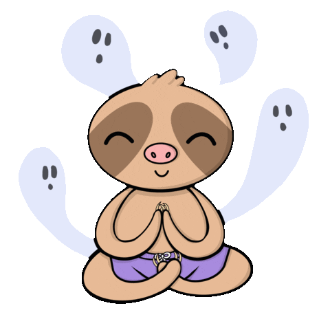 Relaxed Ghost Sticker by Peachysloth