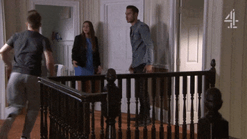Toilet Running GIF by Hollyoaks